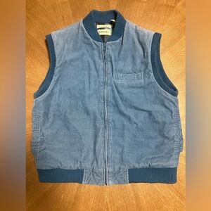 Vintage St. John’s Bay corduroy blue vest Unisex size large